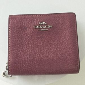 Coach‎ Burgundy Compact Leather Wallet